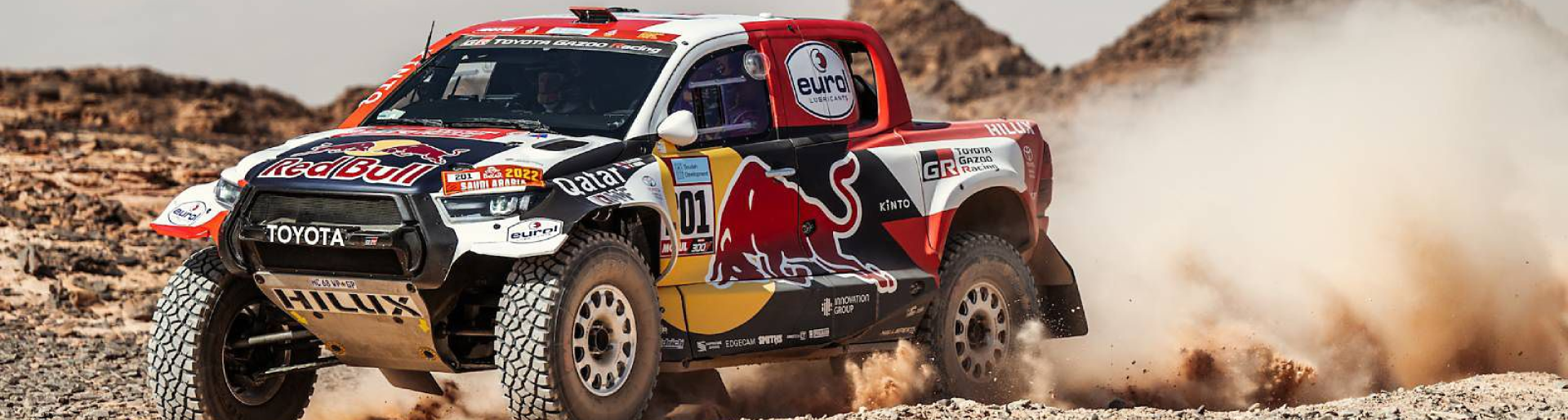 Изображение на странице НАССЕР АЛЬ-АТТИЯ ЗА РУЛЕМ TOYOTA HILUX СТАЛ ПОБЕДИТЕЛЕМ РАЛЛИ-РЕЙДА «ДАКАР-2022» Тойота Центр Кубань